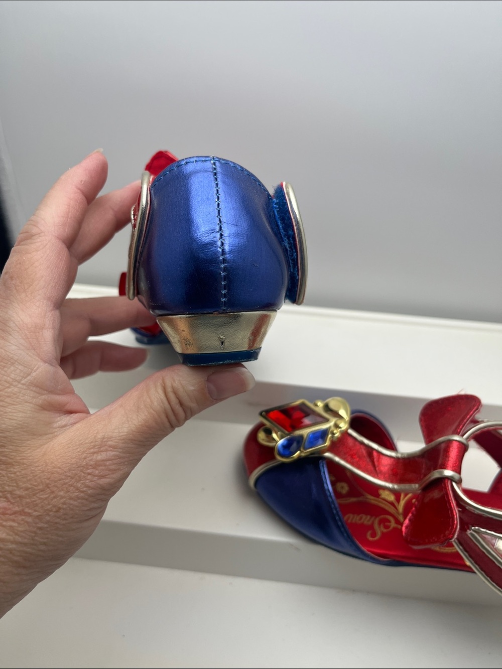 Disney Snow White Dress Shoes Sz 9/10 Red Blue Girls Princess - Picture 8 of 10